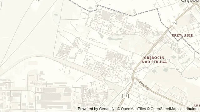 Mapa okolicy: Muzeum Piśmiennictwa i Drukarstwa w Grębocinie — Grębocin, Toruń. Podgląd obejmuje około 3,6 km w poziomie.