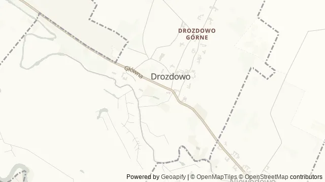 Mapa okolicy: Muzeum Przyrody — Dwór Lutosławskich w Drozdowie — Drozdowo, Łomża. Podgląd obejmuje około 3,6 km w poziomie.