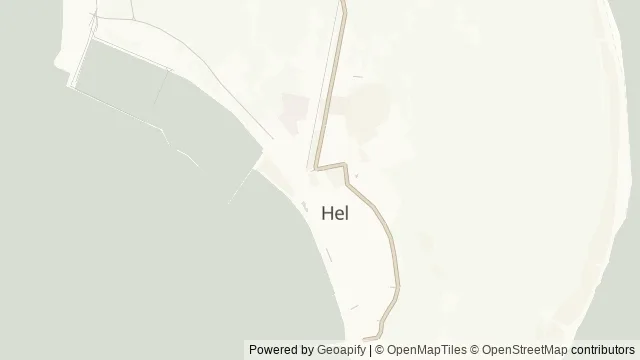 Mapa okolicy: Muzeum Rybołówstwa w Helu — Hel, Półwysep Helski i Ziemia Pucka. Podgląd obejmuje około 3,6 km w poziomie.