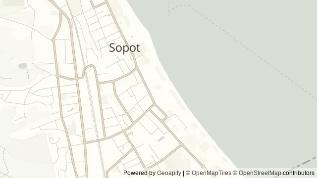Mapa okolicy: Muzeum Sopotu — Sopot. Podgląd obejmuje około 3,6 km w poziomie.