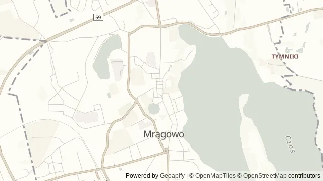 Mapa okolicy: Muzeum w Mrągowie — Mrągowo, Mazury. Podgląd obejmuje około 3,6 km w poziomie.