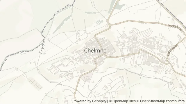 Mapa okolicy: Muzeum Ziemi Chełmińskiej w Chełmnie — Chełmno, Ziemia chełmińska. Podgląd obejmuje około 3,6 km w poziomie.