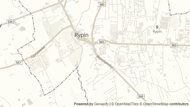 Mapa okolicy: Muzeum Ziemi Dobrzyńskiej w Rypinie — Rypin, Ziemia chełmińska. Podgląd obejmuje około 3,6 km w poziomie.