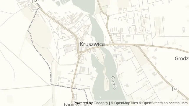Mapa okolicy: Mysia Wieża w Kruszwicy — Kruszwica, Kujawy i Pałuki. Podgląd obejmuje około 3,6 km w poziomie.