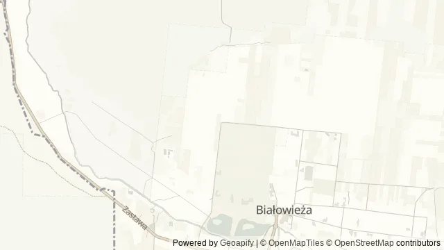 Mapa okolicy: Obręb Ochronny Rezerwat — puszcza z przewodnikiem — Białowieża, Puszcza Białowieska. Podgląd obejmuje około 3,6 km w poziomie.
