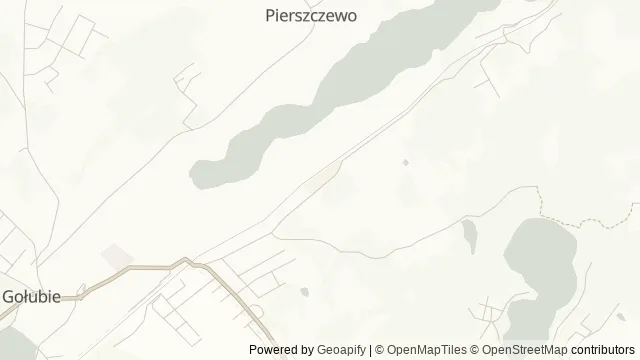 Mapa okolicy: Ogród Botaniczny w Gołubiu — Gołubie (gm. Stężyca), Kaszuby. Podgląd obejmuje około 3,6 km w poziomie.