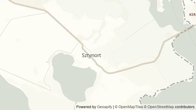 Mapa okolicy: Sztynort — zespół pałacowo-parkowy Lehndorffów i Port Nowy Sztynort — Sztynort, Mazury. Podgląd obejmuje około 3,6 km w poziomie.