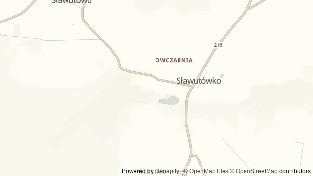 Mapa okolicy: Park Ewolucji Sławutówko — Sławutówko (gm. Puck), Półwysep Helski i Ziemia Pucka. Podgląd obejmuje około 3,6 km w poziomie.