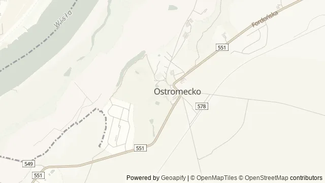 Mapa okolicy: Park i ogrody pałacowe w Ostromecku — Ostromecko, Bydgoszcz. Podgląd obejmuje około 3,6 km w poziomie.