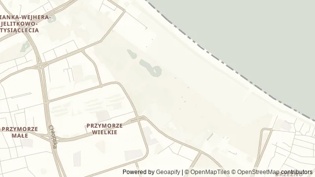 Mapa okolicy: Park im. Ronalda Reagana — Gdańsk. Podgląd obejmuje około 3,6 km w poziomie.