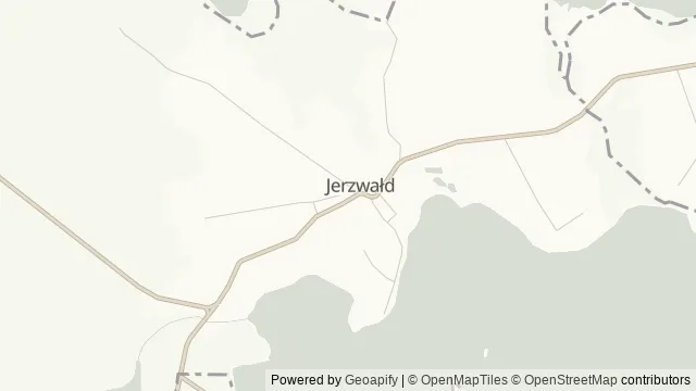 Mapa okolicy: Park Krajobrazowy Pojezierza Iławskiego — Jerzwałd, Pojezierze Iławskie. Podgląd obejmuje około 3,6 km w poziomie.