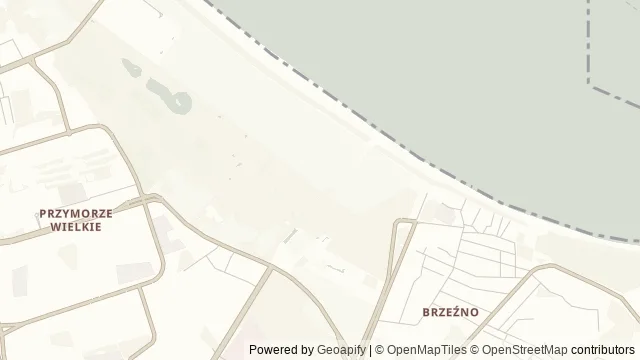 Mapa okolicy: Park Linowy "Port Brzeźno" — Gdańsk. Podgląd obejmuje około 3,6 km w poziomie.