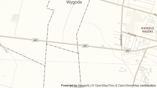 Mapa okolicy: Park Miniatur Zabytków Podlasia — Hajnówka, Puszcza Białowieska. Podgląd obejmuje około 3,6 km w poziomie.