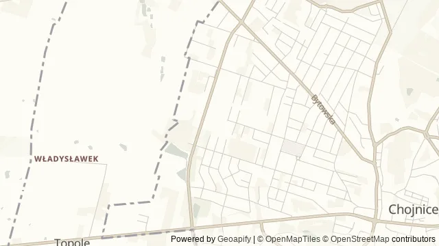 Mapa okolicy: Park Wodny w Chojnicach — Chojnice, Bory Tucholskie. Podgląd obejmuje około 3,6 km w poziomie.