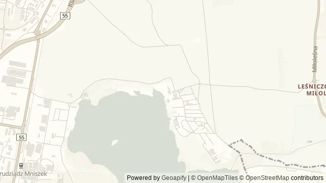 Mapa okolicy: Plaża miejska Rudnik w Grudziądzu — Grudziądz, Ziemia chełmińska. Podgląd obejmuje około 3,6 km w poziomie.
