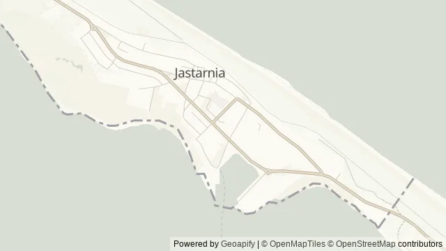 Mapa okolicy: Plaża w Jastarni — Jastarnia, Półwysep Helski i Ziemia Pucka. Podgląd obejmuje około 3,6 km w poziomie.