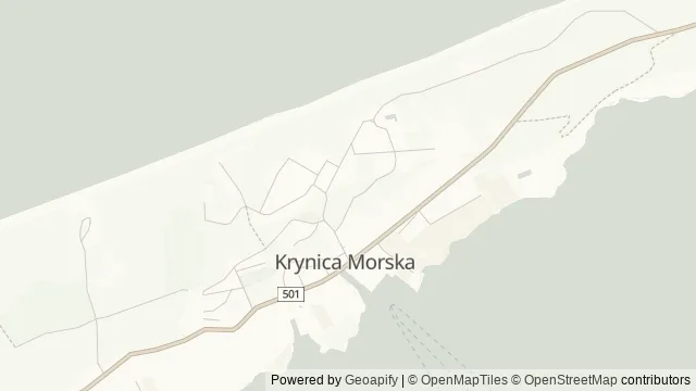 Mapa okolicy: Plaża w Krynicy Morskiej — Krynica Morska, Żuławy. Podgląd obejmuje około 3,6 km w poziomie.