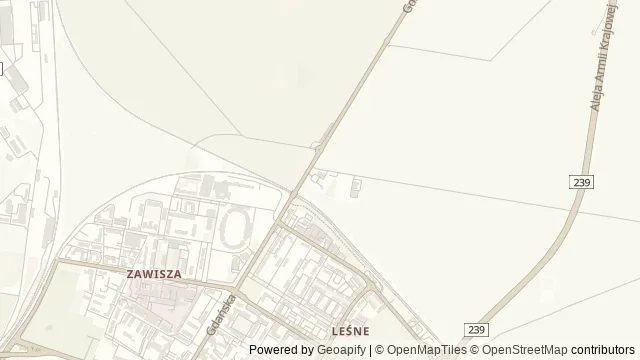 Mapa okolicy: Plenerowa ścieżka edukacyjna przy Hali Pomp — Bydgoszcz. Podgląd obejmuje około 3,6 km w poziomie.
