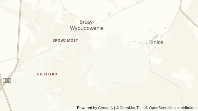 Mapa okolicy: Przystań nad Brdą w Męcikale — Męcikał, Bory Tucholskie. Podgląd obejmuje około 3,6 km w poziomie.