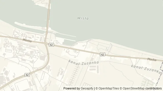 Mapa okolicy: Przystań Wodna na Zalewie Włocławskim — Włocławek, Kujawy i Pałuki. Podgląd obejmuje około 3,6 km w poziomie.