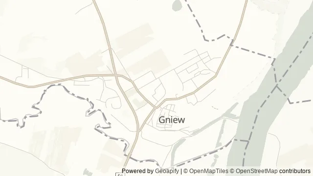 Mapa okolicy: Rynek w Gniewie — Gniew, Dolna Wisła i Powiśle. Podgląd obejmuje około 3,6 km w poziomie.