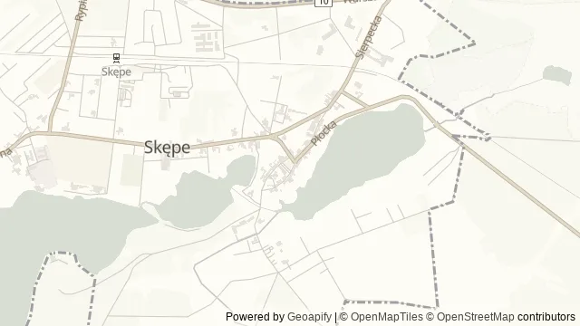 Mapa okolicy: Rynek w Skępem — Skępe, Kujawy i Pałuki. Podgląd obejmuje około 3,6 km w poziomie.