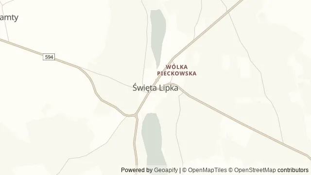 Mapa okolicy: Sanktuarium w Świętej Lipce — Święta Lipka, Warmia. Podgląd obejmuje około 3,6 km w poziomie.