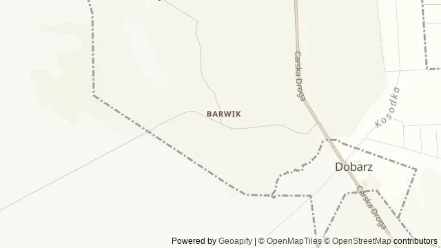 Mapa okolicy: Barwik (szlak pieszy / ścieżka edukacyjna) — Dobarz, Biebrza. Podgląd obejmuje około 3,6 km w poziomie.