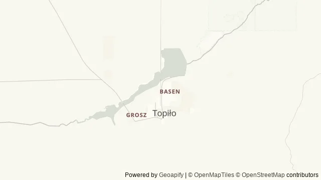 Mapa okolicy: Osada Topiło ze ścieżką dydaktyczną „Puszczańskie Drzewa” — Topiło, Puszcza Białowieska. Podgląd obejmuje około 3,6 km w poziomie.