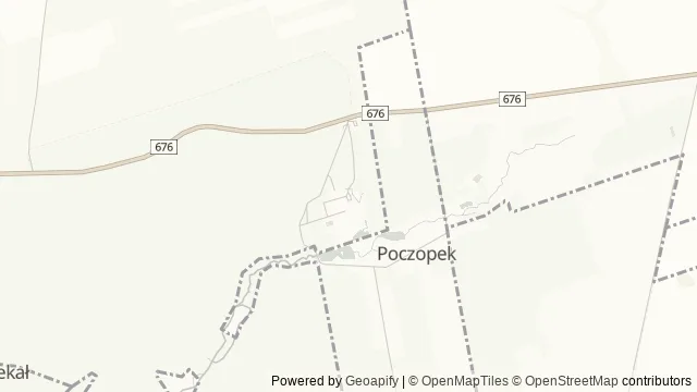 Mapa okolicy: Silvarium — ogród przyrodniczo-leśny Nadleśnictwa Krynki w Poczopku — Poczopek, Puszcza Knyszyńska. Podgląd obejmuje około 3,6 km w poziomie.