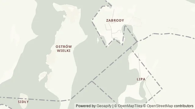 Mapa okolicy: Skansen we Wdzydzach Kiszewskich — Wdzydze Kiszewskie, Bory Tucholskie. Podgląd obejmuje około 3,6 km w poziomie.