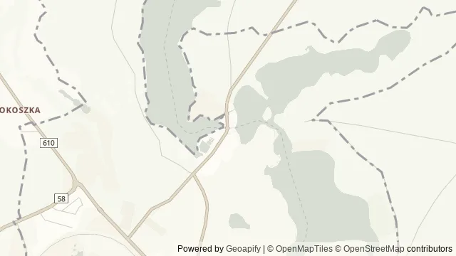 Mapa okolicy: Śluza Guzianka — Guzianka I i Guzianka II — Ruciane-Nida, Mazury. Podgląd obejmuje około 3,6 km w poziomie.