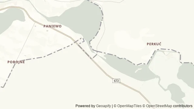 Mapa okolicy: Śluza Paniewo — Paniewo, Augustów. Podgląd obejmuje około 3,6 km w poziomie.