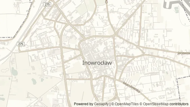 Mapa okolicy: Stała Wystawa Solnictwa w Inowrocławiu — Inowrocław, Kujawy i Pałuki. Podgląd obejmuje około 3,6 km w poziomie.