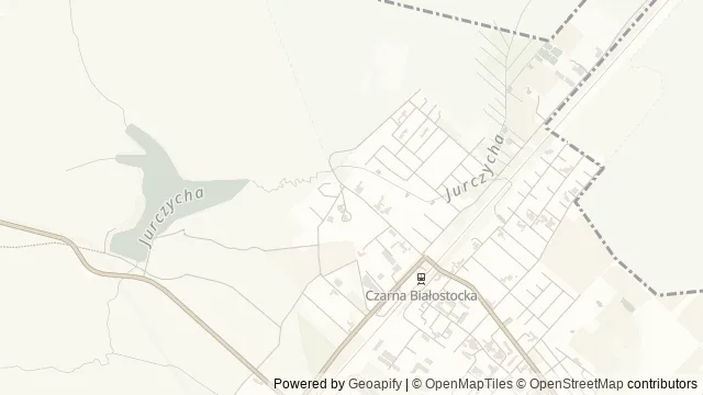 Mapa okolicy: Ośrodek Edukacji Leśnej „Stara Wyłuszczarnia” im. Leśników Puszczy Knyszyńskiej — Czarna Białostocka, Puszcza Knyszyńska. Podgląd obejmuje około 3,6 km w poziomie.