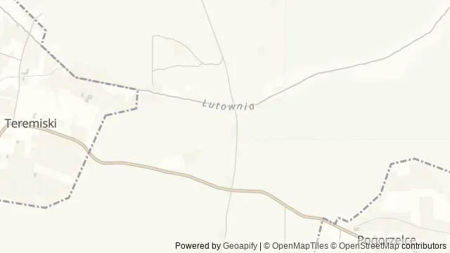 Mapa okolicy: Szlak Dębów Królewskich — Białowieża, Puszcza Białowieska. Podgląd obejmuje około 3,6 km w poziomie.