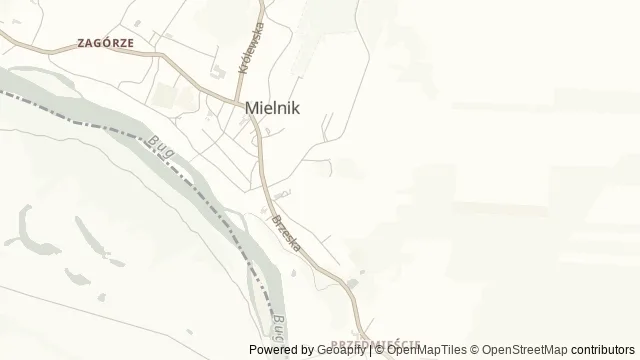 Mapa okolicy: Taras widokowy na Górze Rowskiej w Mielniku — Mielnik, Podlasie Nadbużańskie. Podgląd obejmuje około 3,6 km w poziomie.