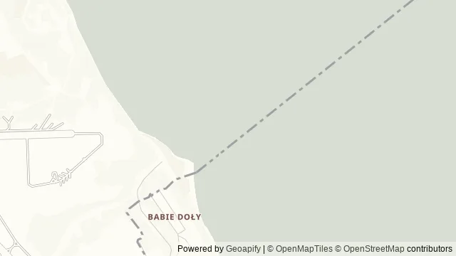 Mapa okolicy: Torpedownia w Babich Dołach — Gdynia. Podgląd obejmuje około 3,6 km w poziomie.