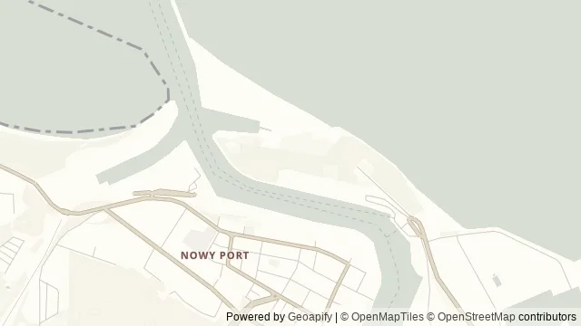 Mapa okolicy: Westerplatte — Gdańsk. Podgląd obejmuje około 3,6 km w poziomie.