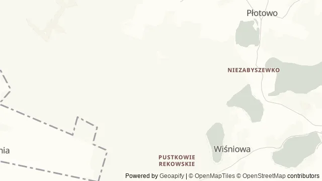 Mapa okolicy: Wieża widokowa na Górze Siemierzyckiej — Płotowo k. Bytowa, gm. Bytów, Kaszuby. Podgląd obejmuje około 3,6 km w poziomie.