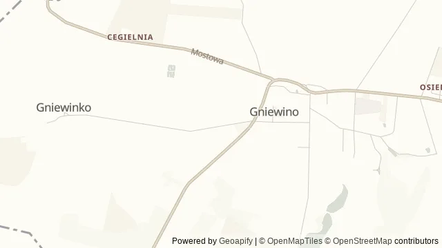 Mapa okolicy: Wieża widokowa Kaszubskie Oko — Gniewino, Kaszuby. Podgląd obejmuje około 3,6 km w poziomie.