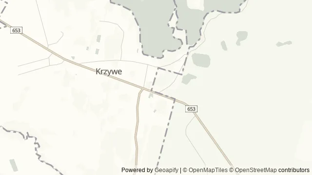 Mapa okolicy: Wystawa przyrodnicza „Nad Wigrami” — Krzywe, Suwalszczyzna. Podgląd obejmuje około 3,6 km w poziomie.