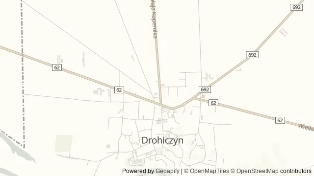 Mapa okolicy: Wystawa Starych Motocykli w Nadbużańskim Parku Historyczno-Kulturowym w Drohiczynie — Drohiczyn, Podlasie Nadbużańskie. Podgląd obejmuje około 3,6 km w poziomie.