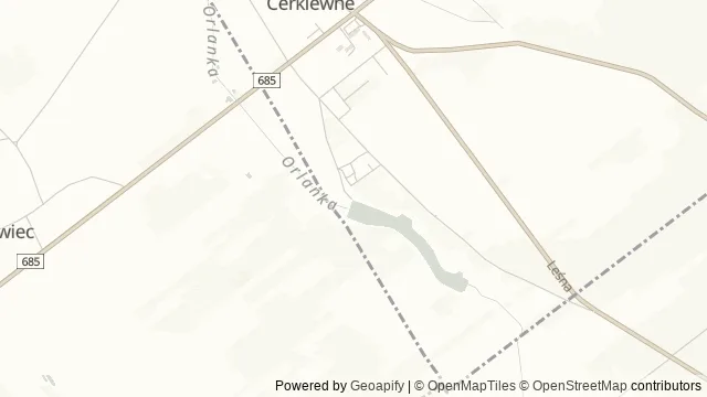 Mapa okolicy: Ośrodek Wypoczynkowy „Bachmaty” nad zalewem Bachmaty w Dubiczach Cerkiewnych — Dubicze Cerkiewne, Puszcza Białowieska. Podgląd obejmuje około 3,6 km w poziomie.