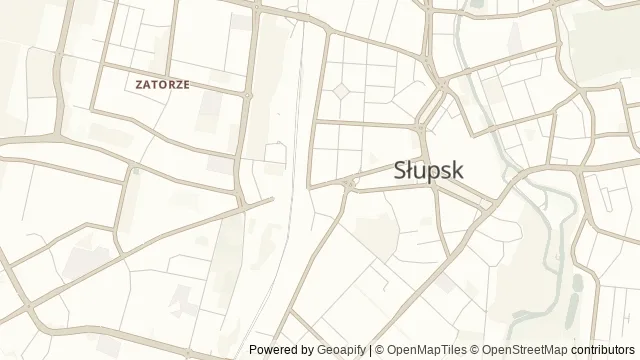 Mapa okolicy: Zamek Książąt Pomorskich w Słupsku — Słupsk, Wybrzeże Słowińskie. Podgląd obejmuje około 3,6 km w poziomie.