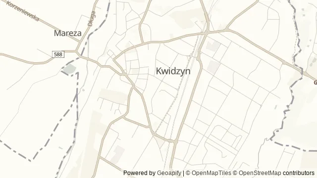 Mapa okolicy: Zamek w Kwidzynie — Kwidzyn, Dolna Wisła i Powiśle. Podgląd obejmuje około 3,6 km w poziomie.