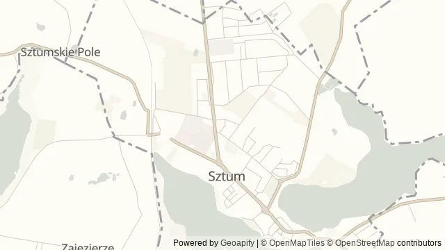 Mapa okolicy: Zamek w Sztumie — Sztum, Żuławy. Podgląd obejmuje około 3,6 km w poziomie.